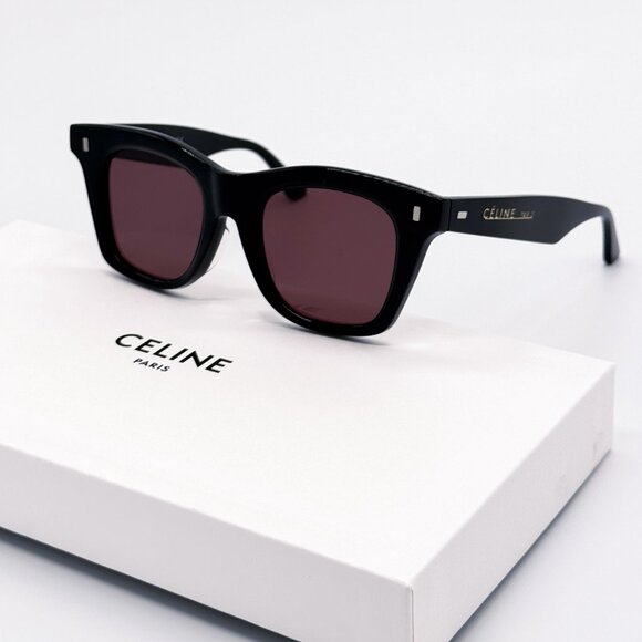 NEW CELINE CL40057F 01Y BLACK PURPLE WOMEN SUNGLASSES CELINE - Picture 1 of 10